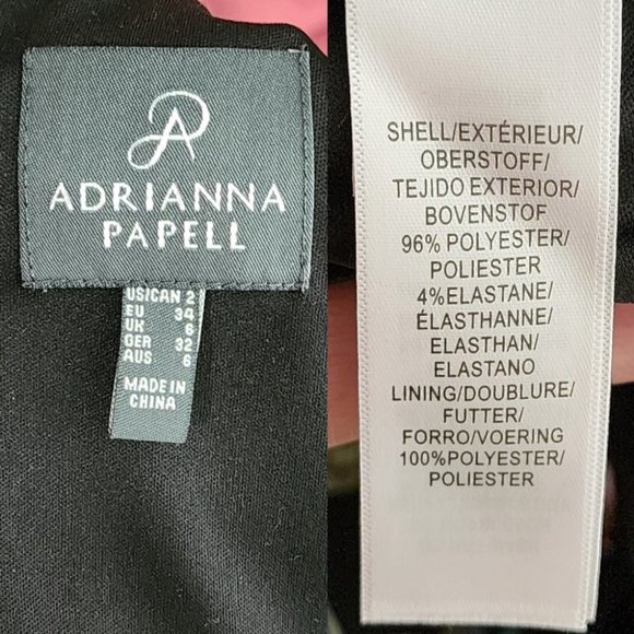 Adrianna Papell Black Floral Printed Sheath Dress - Picture 5 of 5